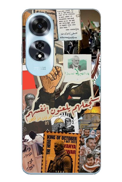 TechTree Oppo A60 Compatible Palestine Freedom Transparent Silicone Case