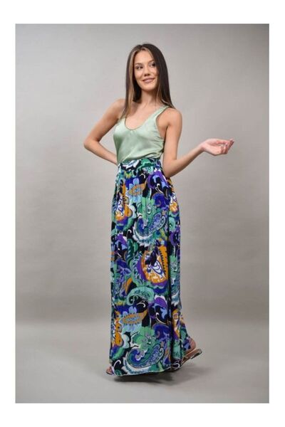 sweet girl FUSTA PLISATA MULTICOLORA ASIMETRICA IN PARTEA DE JOS RADIARE Violet S-M