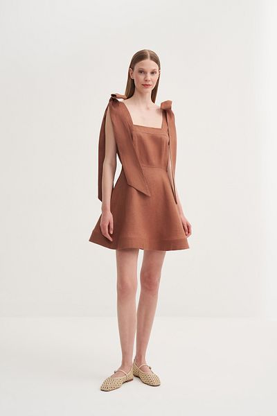 Jorbinol Linen Bow Dress