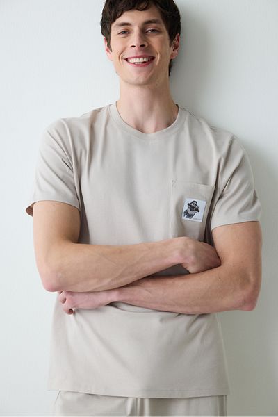 Penti Σετ πιτζάμες Sloth Beige Shorts
