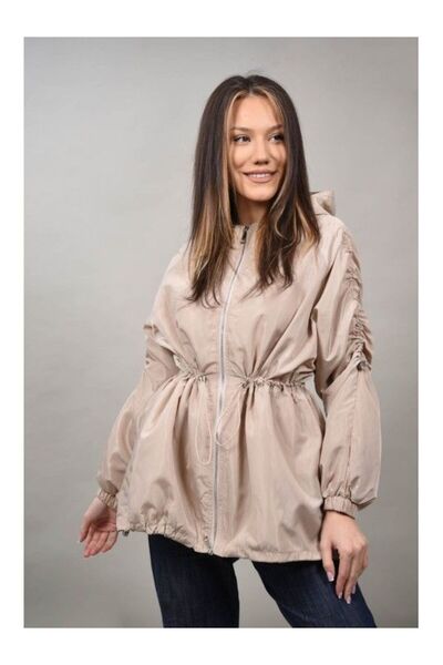 Monte Cervino GEACA SCURTA FOITA TIP TRENCI CU ELASTIC IN TALIE BAGNOLO Bej D...