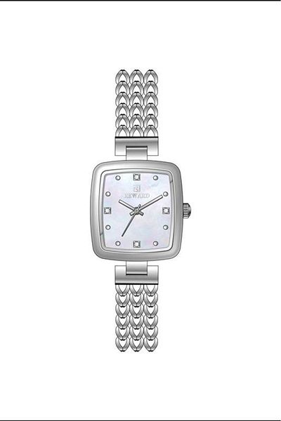 Reward Rwa146251 Silver Color Straw Stainless Steel Cord Small Square Women Wrist Watch