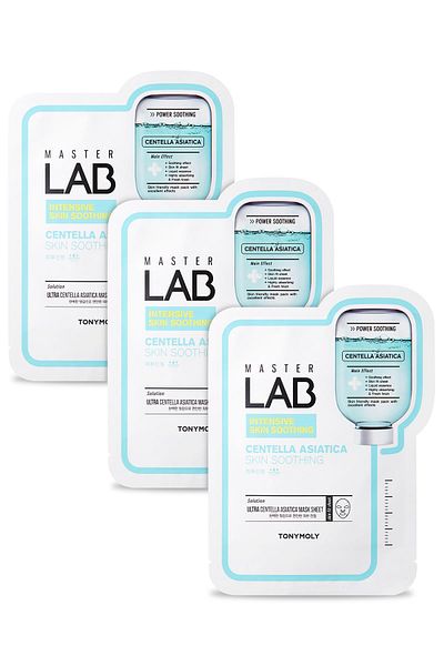 TONYMOLY Face Mask Master Lab Soothing Centella Asiatica Skin Care X3 Pieces