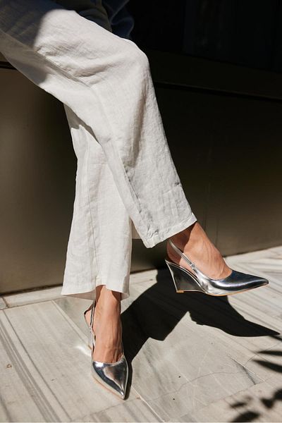 carweza Staz Silver Filled Heel Women's Shoes