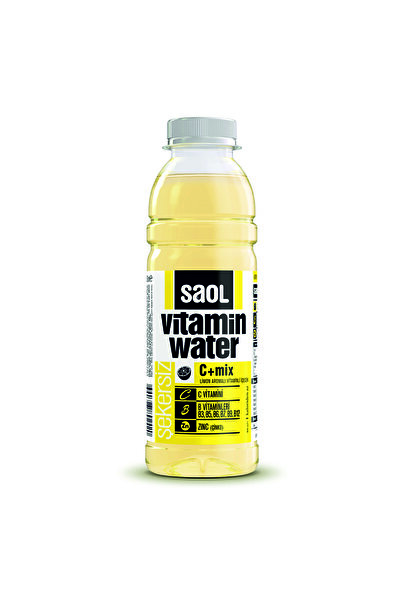 saol vitamin water Limon Aromalı Vitaminli Su - C+Mix – Şekersiz 500ml - 24 Adet