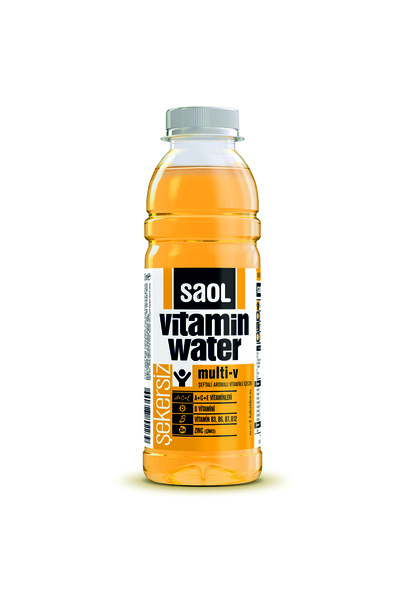 saol vitamin water Multi Vitaminli Su - Şeftali Aromalı Mineralli Su – Şekersiz 500ml - 24 Adet