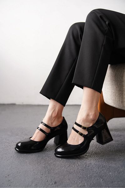 GOFFSHOES Women's Gomes Platform Heeled Shoes - Black-Patent