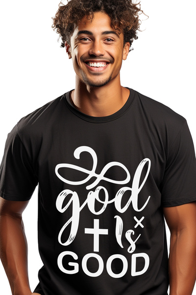 StoryGift Romania Tricou Barbati Cu Textul In Engleza "god Is Good" - Dumneze...