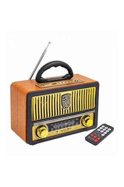 MACVI Macvi® Retro Bluetooth Radio Speaker, YG-112BT, Gold