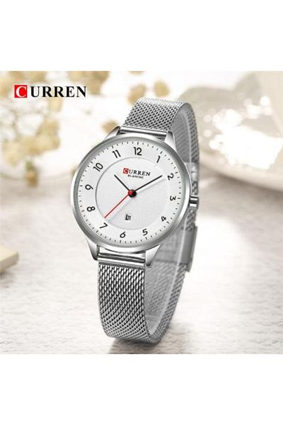 Curren Women’s Watch – Fashion Analog Quartz Watch with 3.0cm Dial & Mesh Strap