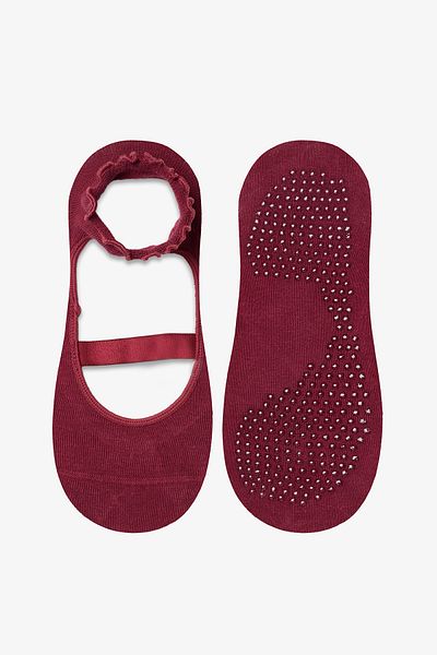 Penti Rüschenkreuz-Ballerina-Socken in Weinrot