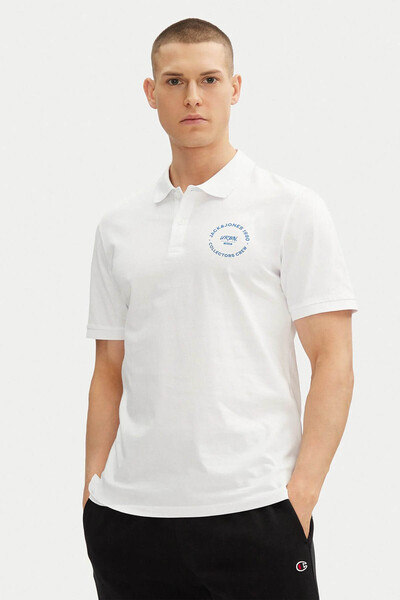 Jack & Jones Jjsımon Polo Ss Beyaz Erkek T-Shirt 12269299