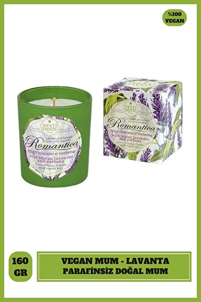 Nesti Dante Romantica Toskana Bitkisel Balmumu Doğal Mum 160Gr | Lavanta ve M...