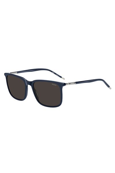 HUGO Men's Sunglasses Hg 1344/s Pjp/ir, Plastic, Blue, 55 Mm