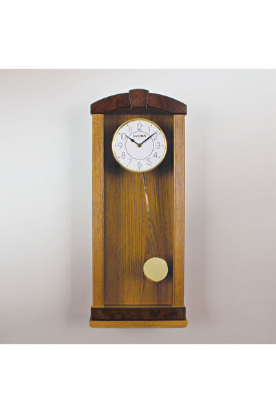 ULTIMA 9282 EP Pilli Çeyrek Çalarlı Ahşap Duvar Saati