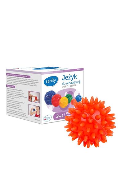 sanity Sanity Safe & Helpful Ball, 2 in 1, for rehabilitation and massage, 5.5 cm, hedgehog type