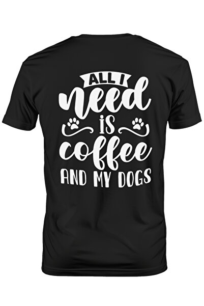 StoryGift Romania Tricou Barbati Cu Labute Si Mesajul "am Nevoie Doar De Cafe...