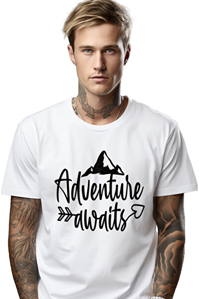 StoryGift Romania Men's T-shirt with mountain and the text in English "Advent...