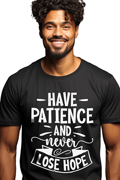 StoryGift Romania Tricou Barbati Cu Textul "ai Rabdare Si Nu Iti Pierde Spera...