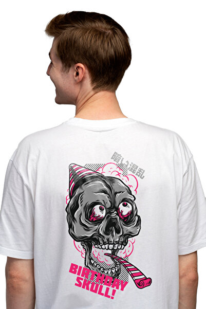 StoryGift Romania Tricou Barbati Cu Portret Craniu Om Cu Coif De Petrecere, T...