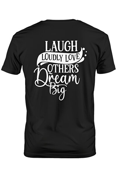 StoryGift Romania Tricou bărbătesc cu mesajul „râde cu voce tare, iubește-i p...