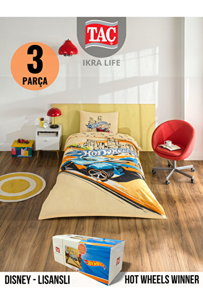 Taç HOT WHEELS WINNER Disney Tek kişili Nevresim Takımı