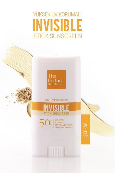 The Further Şeffaf Stick Güneş Kremi Spf50 |leke Karşıtı, Nemlendirici | Ceramide Vitamin E Centella