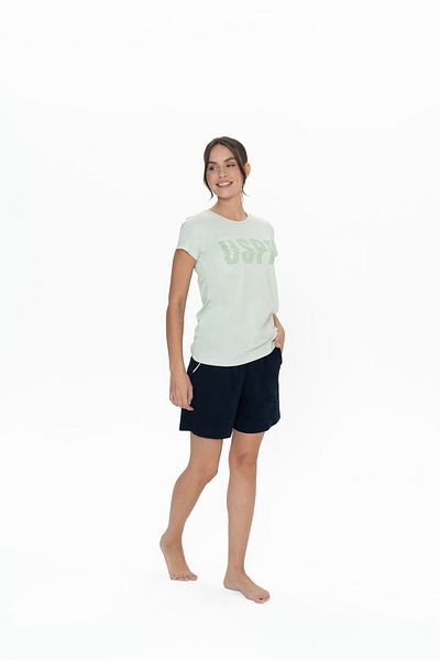 U.S. Polo Assn. U.S. Polo Assn. Women's Mint Bicycle Neck Summer Shorts Pajama Set - Sreia20R01F1T