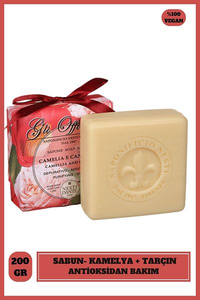 Nesti Dante Gli Officinali Camellia & Cinnamon Soap 200Gr |   Antioxidant |   Camellia, Cinnamon