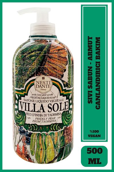 Nesti Dante Villa Sole Fico D'India Di Taormina - 500ml Liquid Soap, L Revitalizing, Pear and Fig Extract