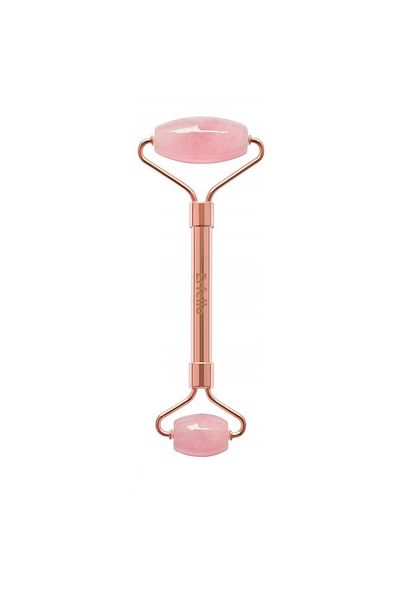 MACVI Rola Rose Quartz pentru masaj facial, corporal Macvi®, antirid, anticearcan, antistres, lifting