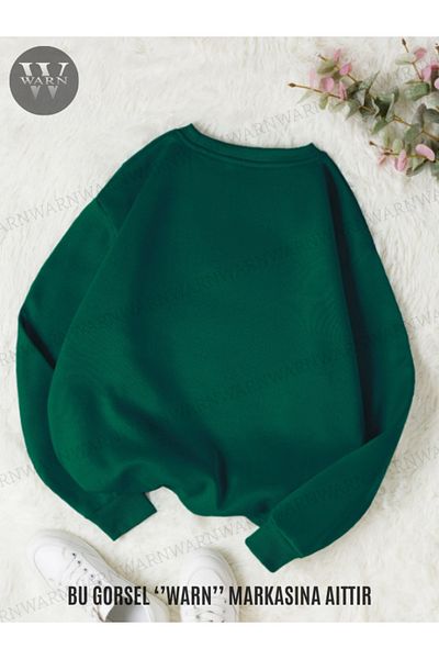 warn Unisex Crew Neck Φούτερ με 3 νήματα Χειμερινό βαμβακερό