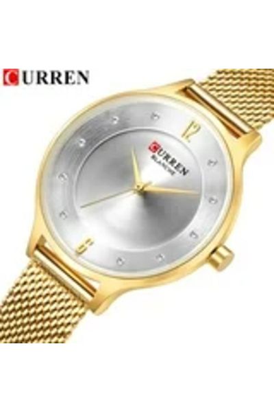 Curren Women’s Watch – Fashion Analog Quartz Watch with 3.0cm Dial & Mesh Strap