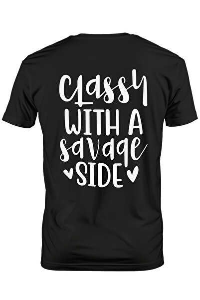 StoryGift Romania Tricou Barbati Cu Textul "eleganta Cu O Parte Salbatica" - ...
