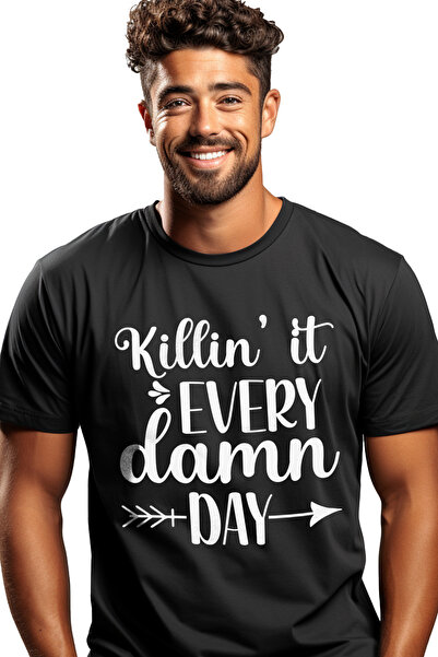StoryGift Romania Tricou bărbătesc cu textul în engleză „killin' It Every Dam...