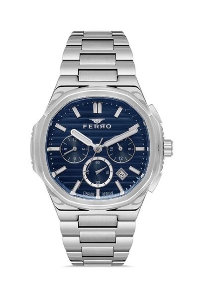 FERRO Silver Steel Cord Men's Wristwatch Fm11499A-A3