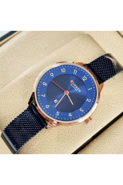 Curren Women’s Watch – Fashion Analog Quartz Watch with 3.0cm Dial & Mesh Strap