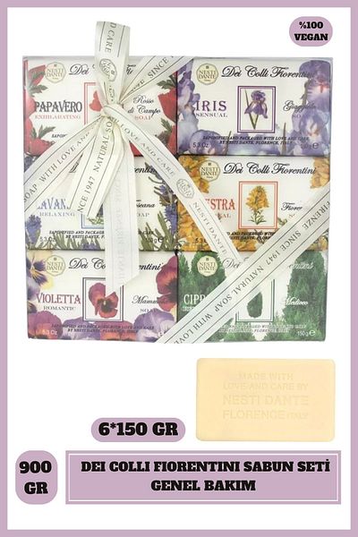 Nesti Dante Dei Colli Fiorentini 6 Kinds of Scented Vegan Care Soap Set - 6 X 150 Gr