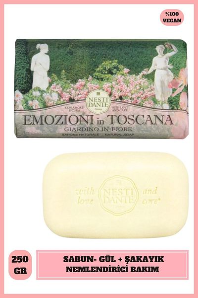 Nesti Dante Emozioni in Toscana Gıardıno in Fıore Solid Soap 250Gr |   Moisturizer |   Rose and Peony