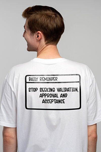 StoryGift Romania Tricou Barbati Cu Textul "stop Seeking Validation, Approval...