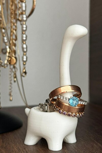 Aksesuarany حامل مجوهرات على شكل ديناصور لطيف - 8 سم