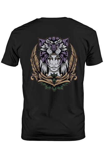 StoryGift Romania Tricou Barbati Cu Monstru, Harpie, Frunze, Pene, Fantasy, L...