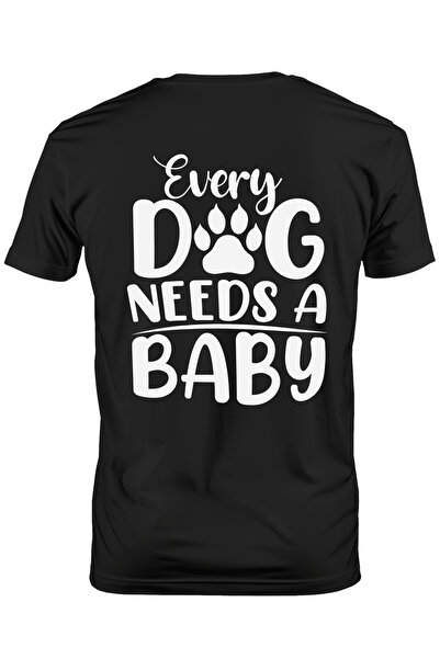 StoryGift Romania Tricou Barbati Cu Mesajul In Engleza "every Dog Needs A Bab...