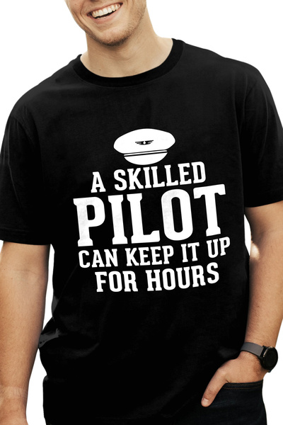 StoryGift Romania Tricou bărbătesc cu textul în engleză „un pilot priceput po...