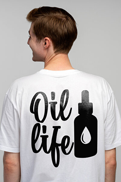 StoryGift Romania Tricou Barbati Cu Textul In Limba Engleza "oil Life" - Viat...