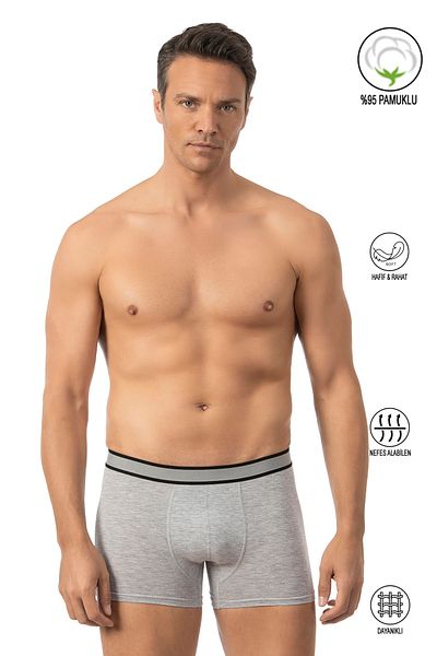 ÖZKAN underwear Özkan 11226 Ανδρικό 95% βαμβακερό Lycra Μονό Ζέρσεϊ Ύφασμα εύκαμπτο άνετο μπόξερ σορτς