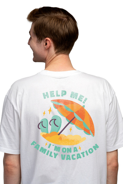StoryGift Romania Tricou bărbătesc cu mesaj amuzant Help Me I'm O A Family Va...