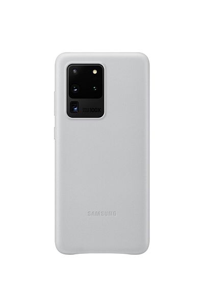 Samsung Husa De Protectie Leather Cover Pentru S20 Ultra, Light Gray