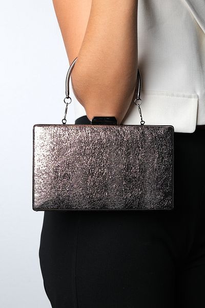 LuviShoes Blanc Platinum Patterned Women's Evening Dress Bag