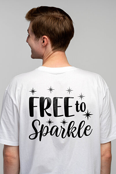 StoryGift Romania Tricou Barbati Cu Mesajul "free To Sparkle" - Liber Sa Scli...